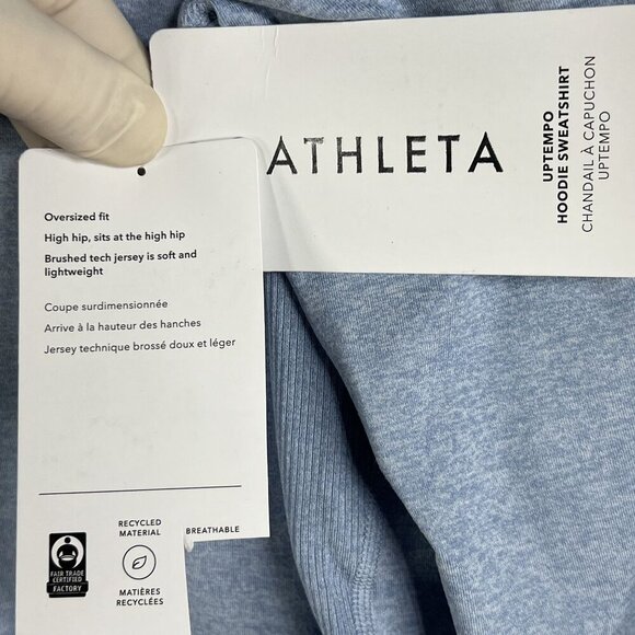 Athleta NWT Womens M Uptempo Hoodie Sweatshirt Jersey Oversized Fit Athleisure - Picture 13 of 16